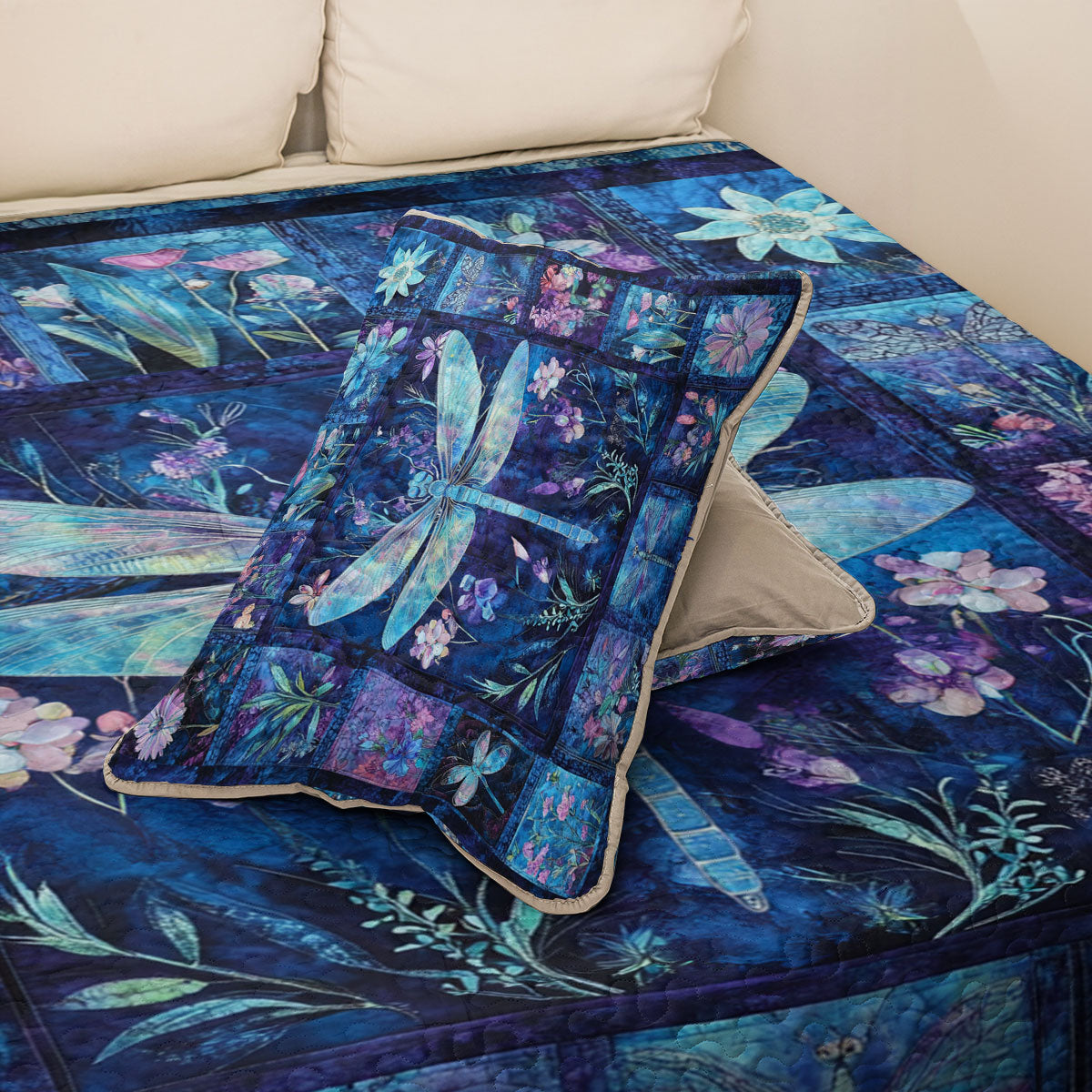 Shineful All Season Quilt 3-Piece Set Twilight Garden Flight