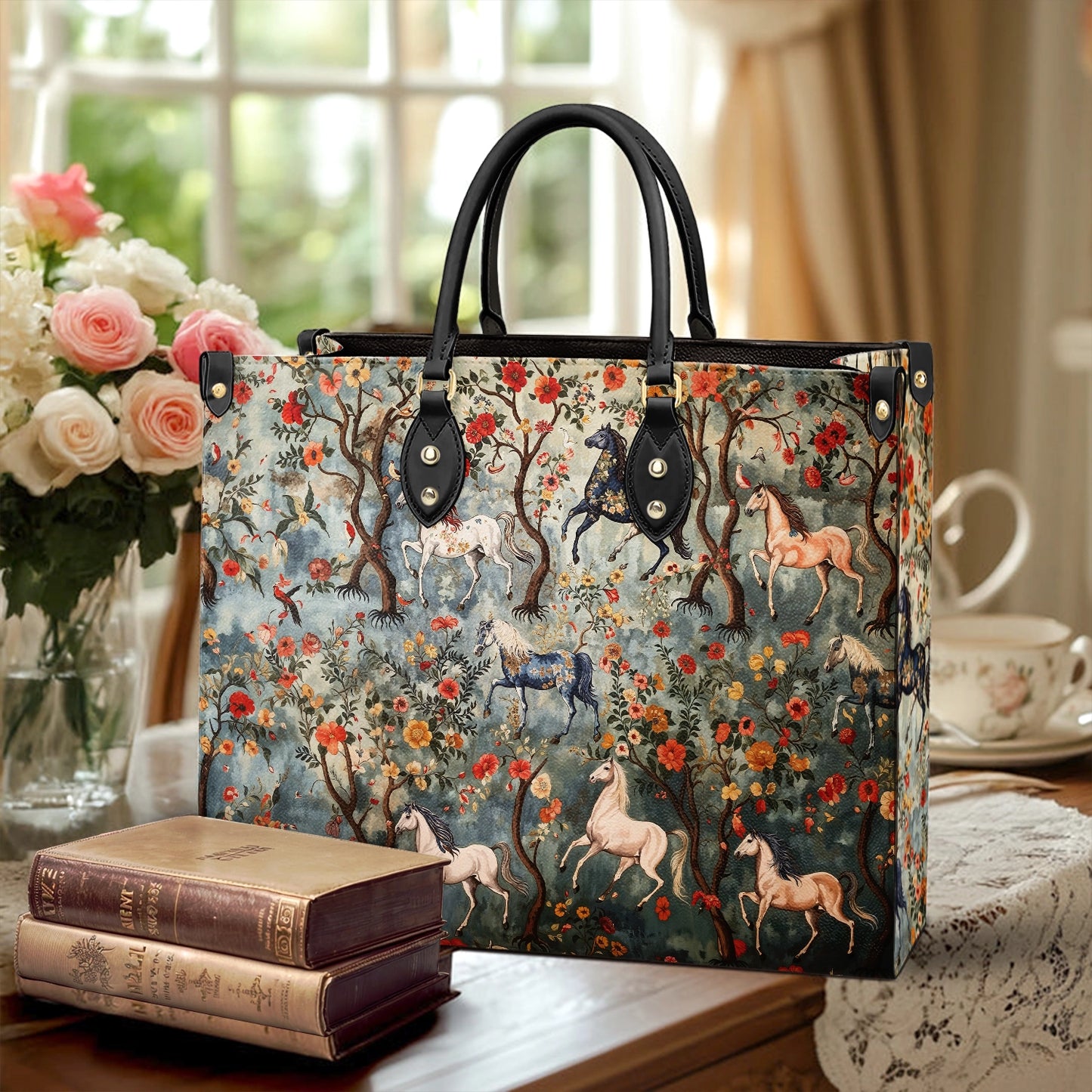 Shineful Leather Bag Mystical Steeds