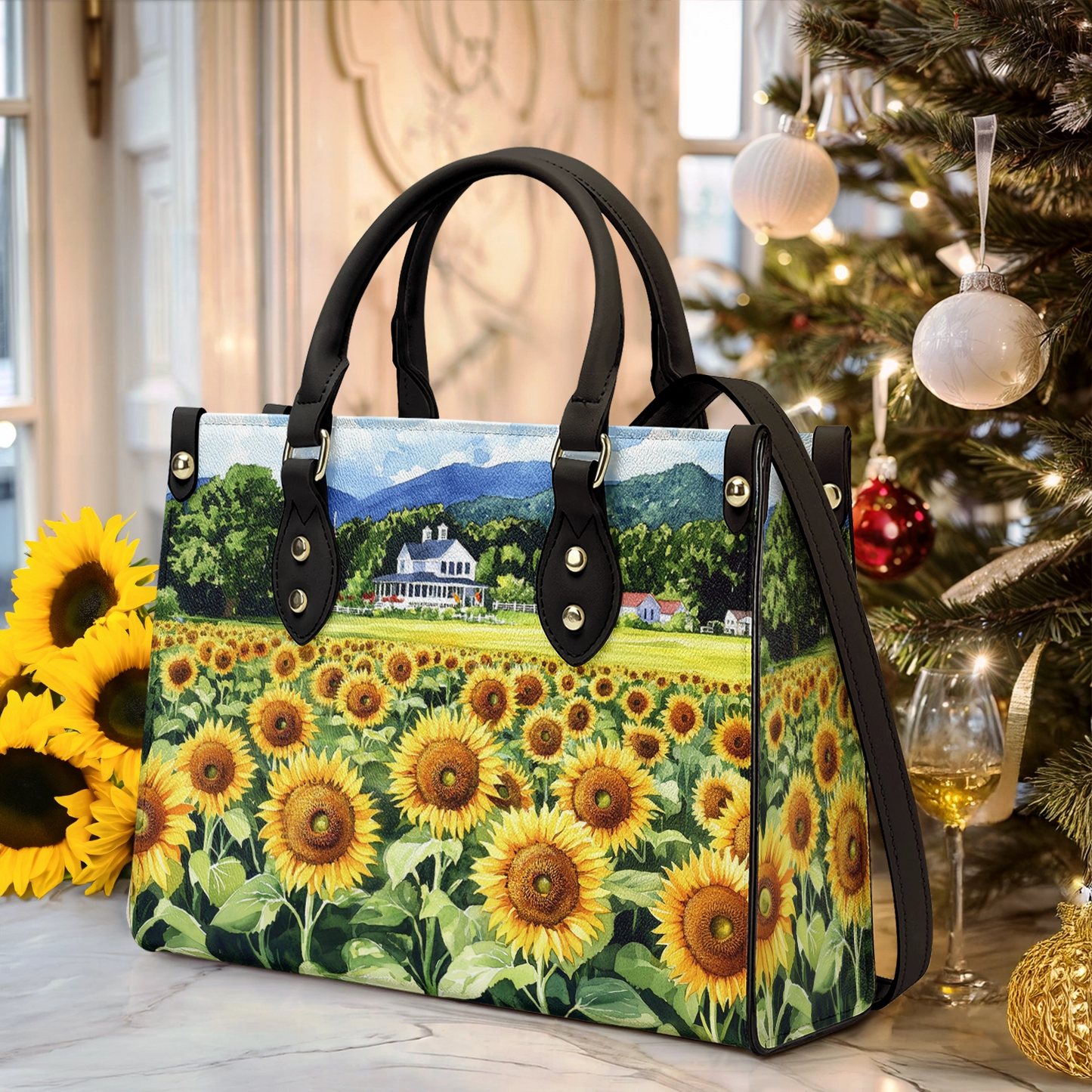 Shineful Leather Bag Sunflower Farmhouse Glory