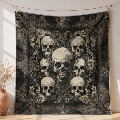 Shineful Quilt 3-Piece Set Gothic Skull Majesty