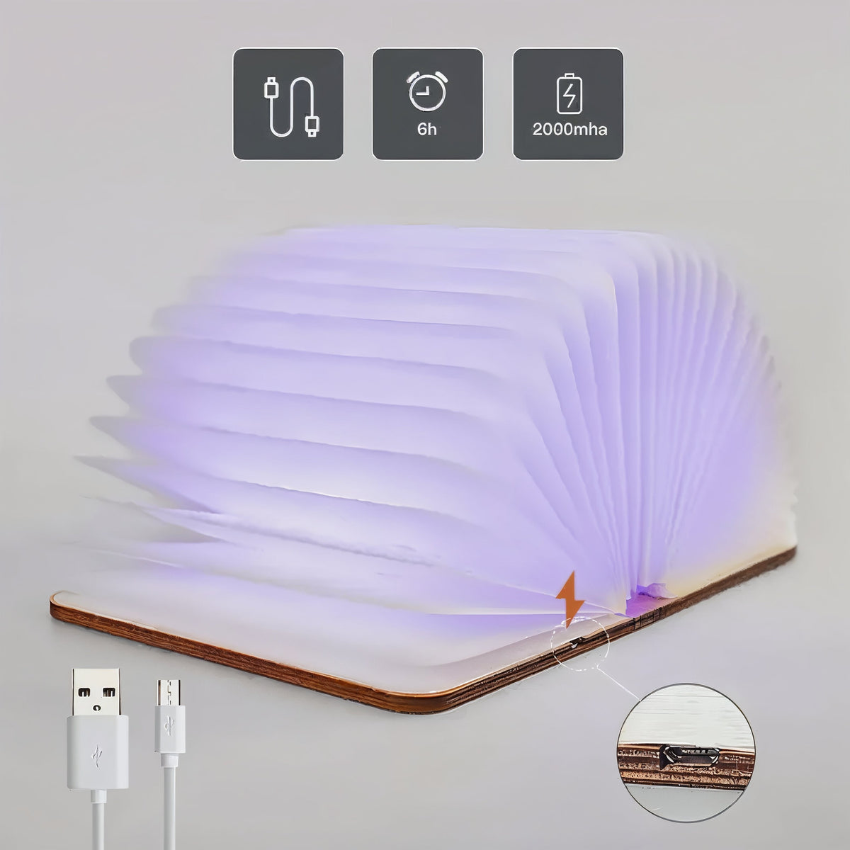 Shineful Price And Prejudice Wooden Book Lamp