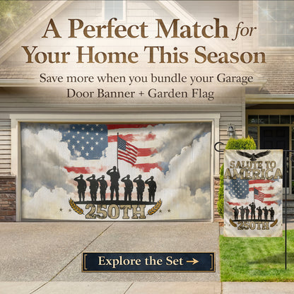 Shineful Garage Door Banner Decoration Salute to America