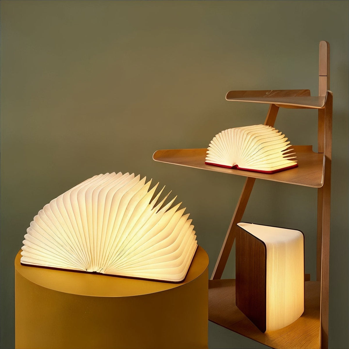 Shineful Fantasy Reading Nook Wooden Book Lamp