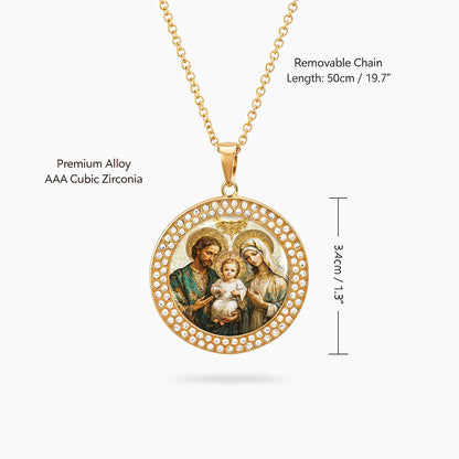 Shineful Necklace Sacred Holy Family Medallion