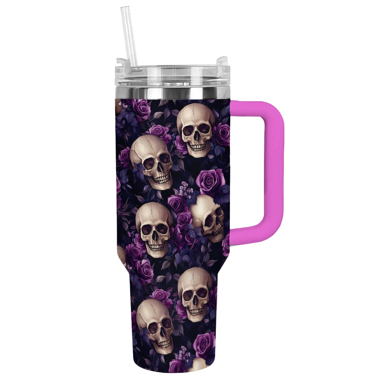 Shineful Tumbler Midnight Roses Skull