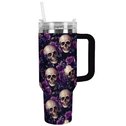 Shineful Tumbler Midnight Roses Skull