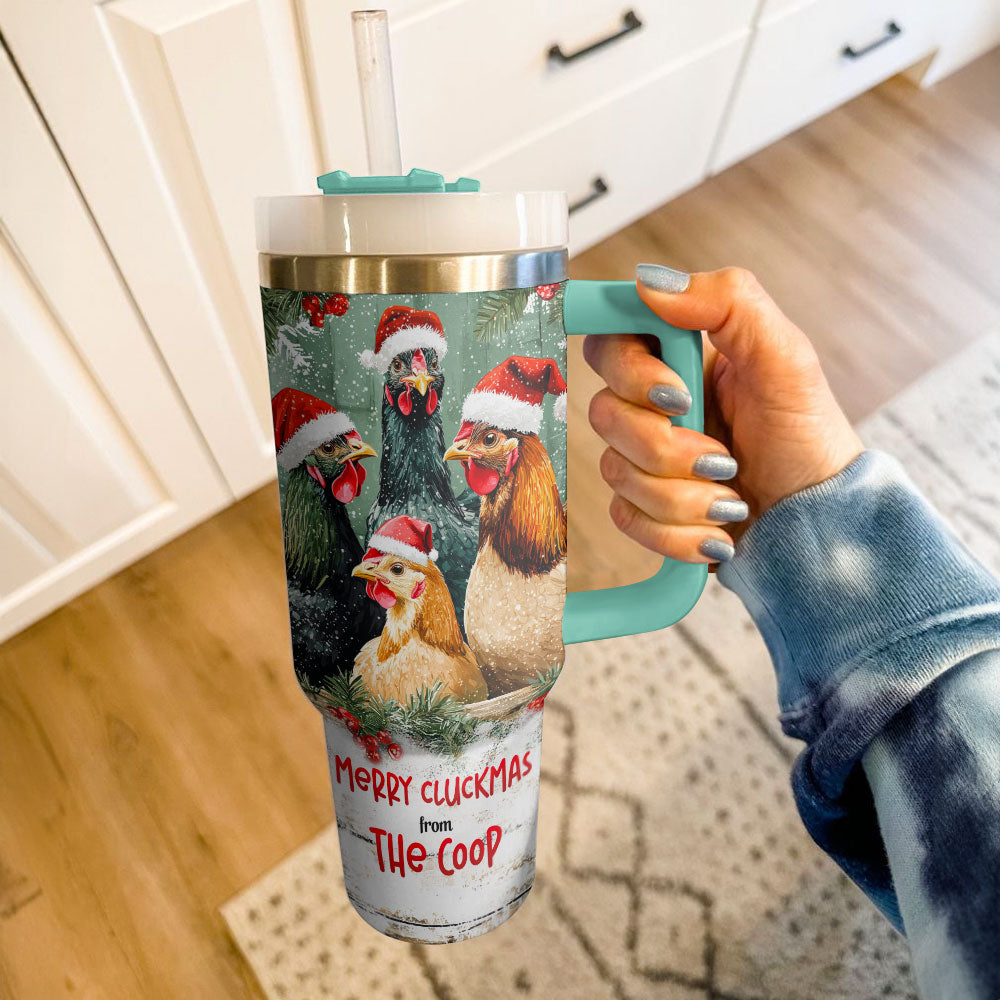 Shineful Tumbler Chicken Merry Cluckmas