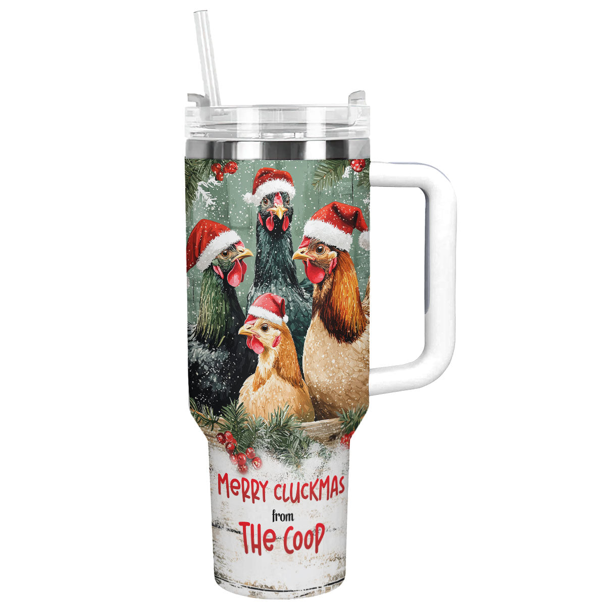 Shineful Tumbler Chicken Merry Cluckmas
