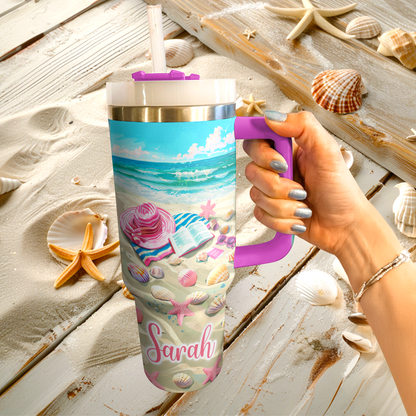 Shineful Personalized Tumbler Beach Reads Day