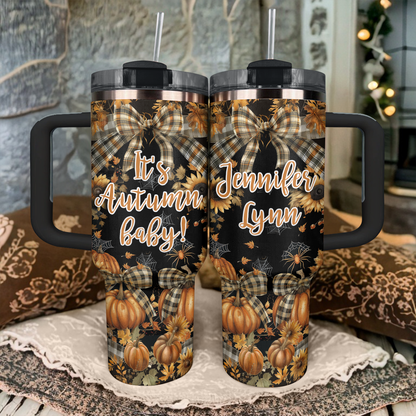 Shineful Personalized Tumbler It's Autumn Baby