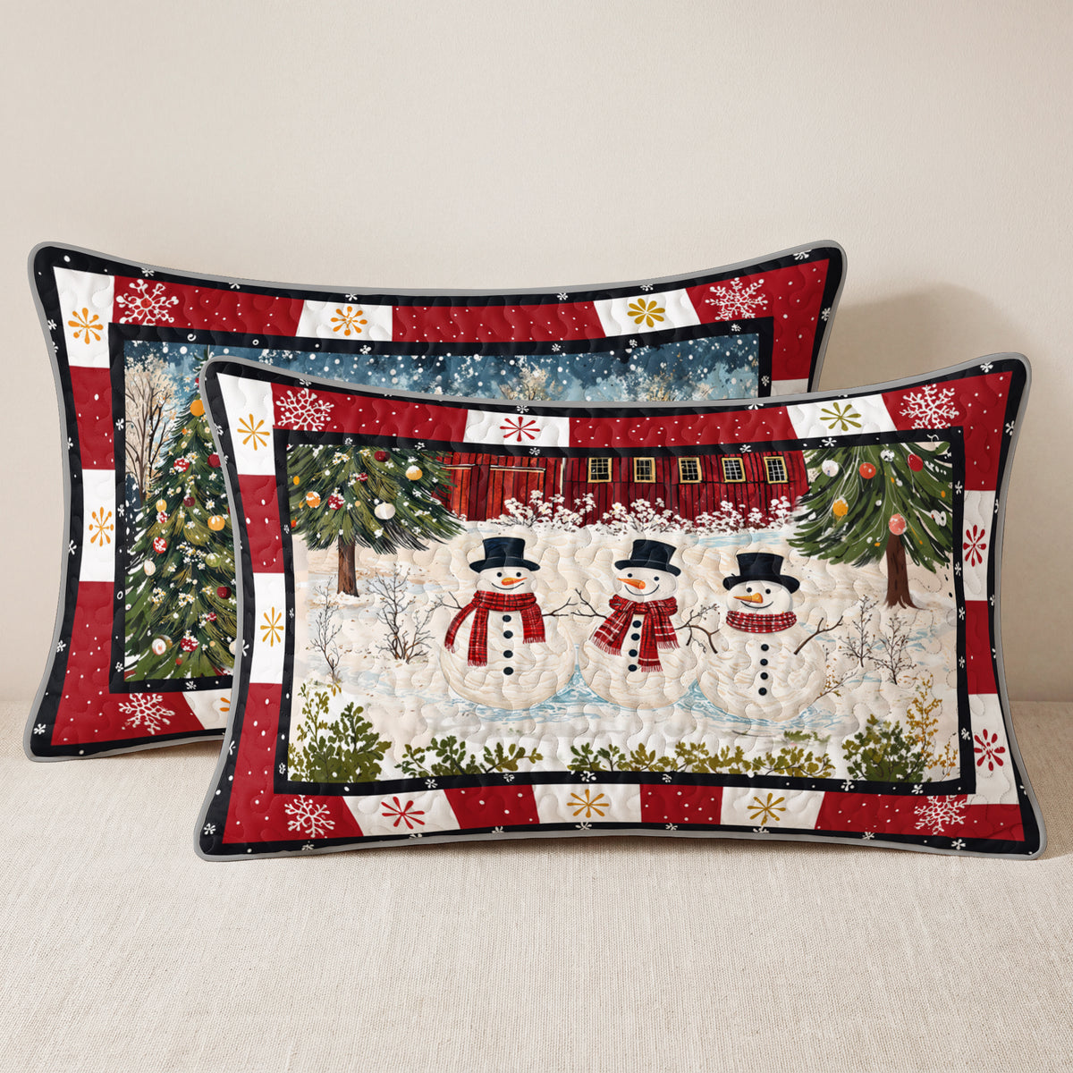 Shineful Quilt 3-Piece Set Country Christmas Charm
