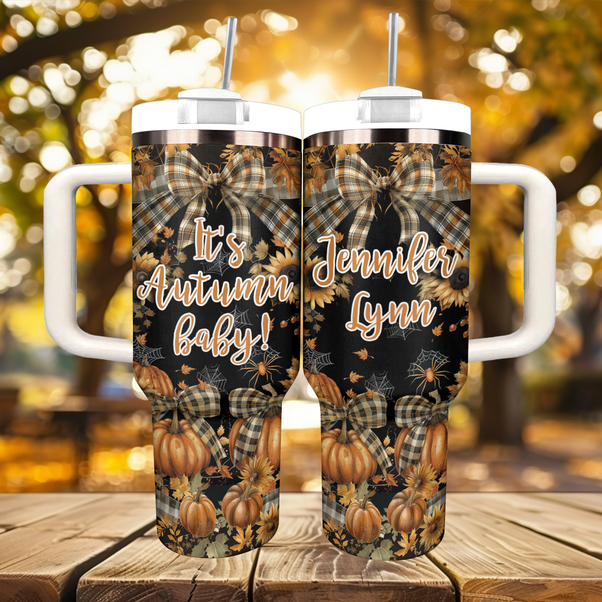 Shineful Personalized Tumbler It's Autumn Baby