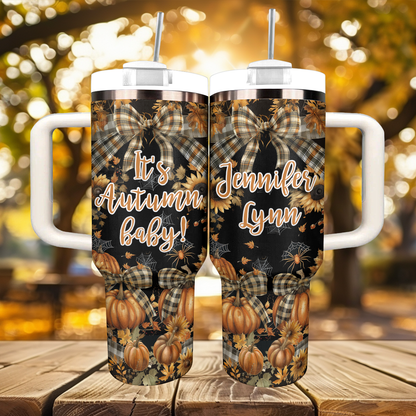 Shineful Personalized Tumbler It's Autumn Baby