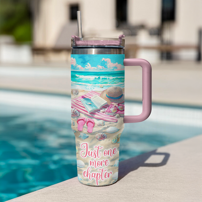 Shineful Tumbler Just One More Chapter Pink Beachy