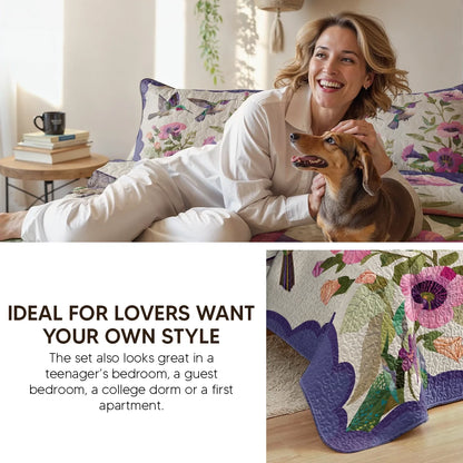 Shineful Quilt 3-Piece Set Funky Flamingo