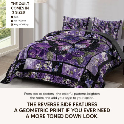 Shineful Quilt 3-Piece Set Enchanted Royal Wings