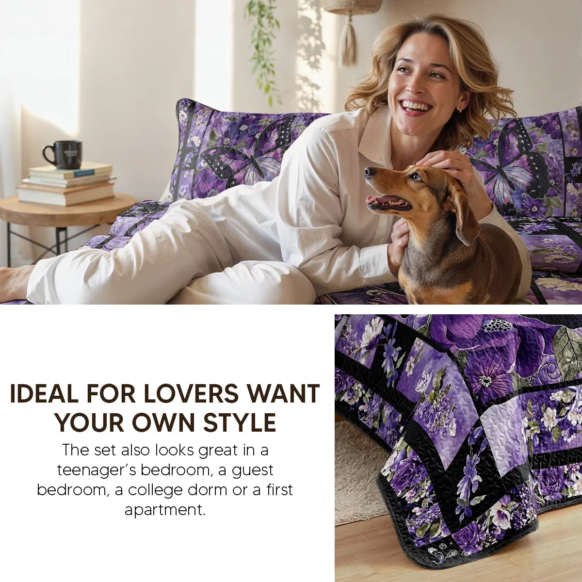 Shineful Quilt 3-Piece Set Garden of Sacred Renewal