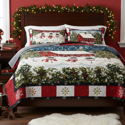 Shineful Quilt 3-Piece Set Country Christmas Charm