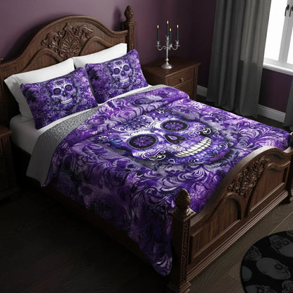 Shineful Quilt 3-Piece Set Gorgeous Mandala Skull