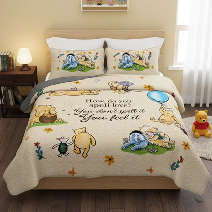 Shineful Quilt 3-Piece Set Pooh The Love