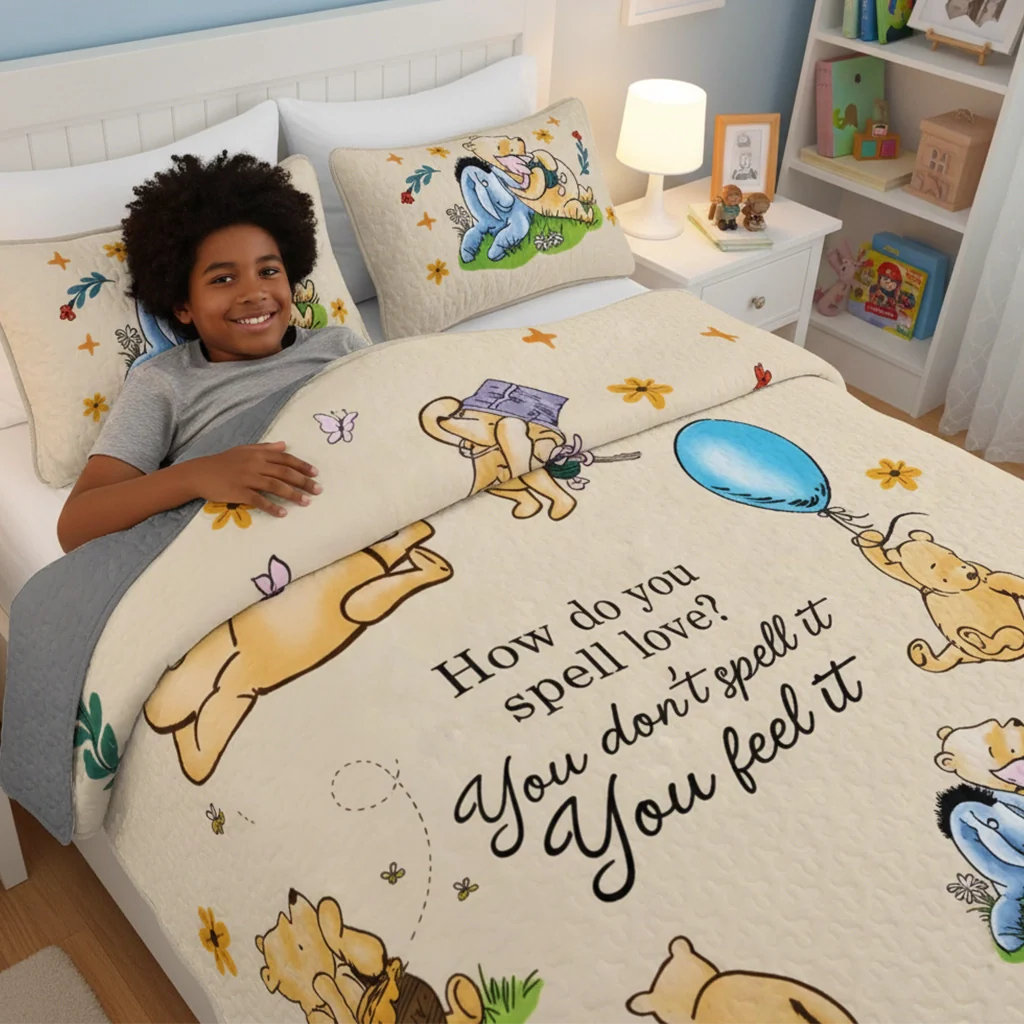 Shineful Quilt 3-Piece Set Pooh The Love