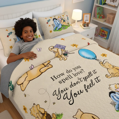 Shineful Quilt 3-Piece Set Pooh The Love