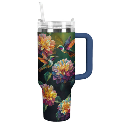 Shineful Tumbler Floral Hummingbird