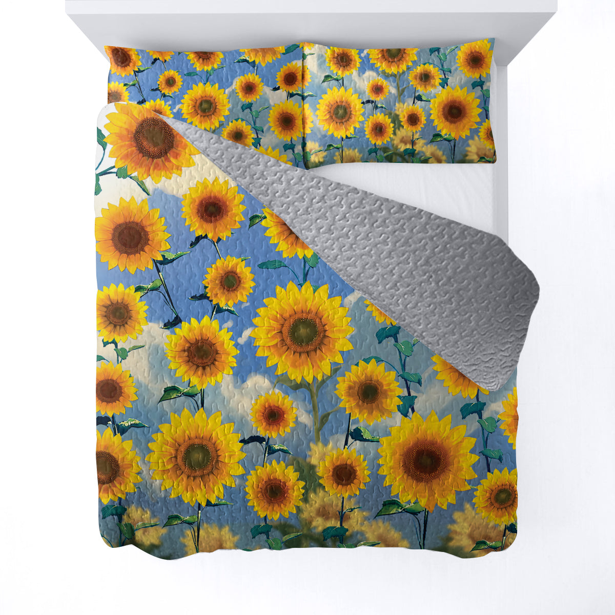 Shineful All Season Quilt 3-Piece Set - Blissful Sunflower