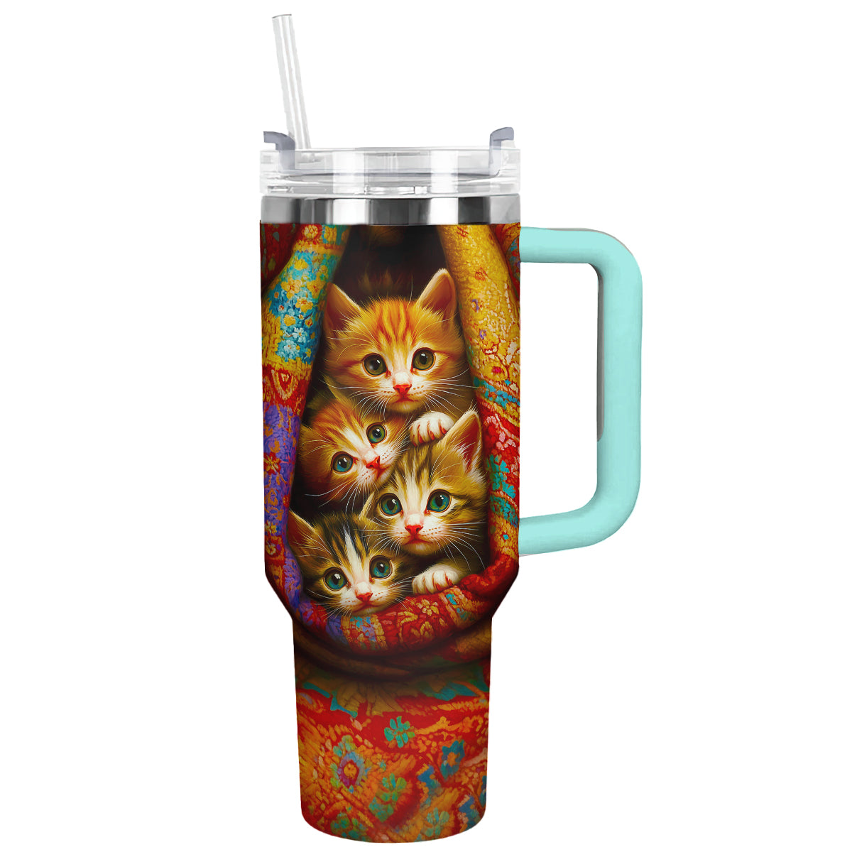 Shineful Tumbler Kitten In Cozy Blanket