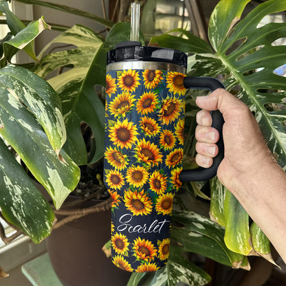 Shineful Tumbler Personalized Beautiful Sunflower