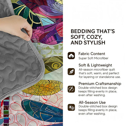 Shineful Quilt 3-Piece Set Dragonfly Bloom