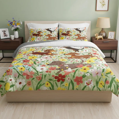 Shineful Quilt 3-Piece Set Spring Pup Joy