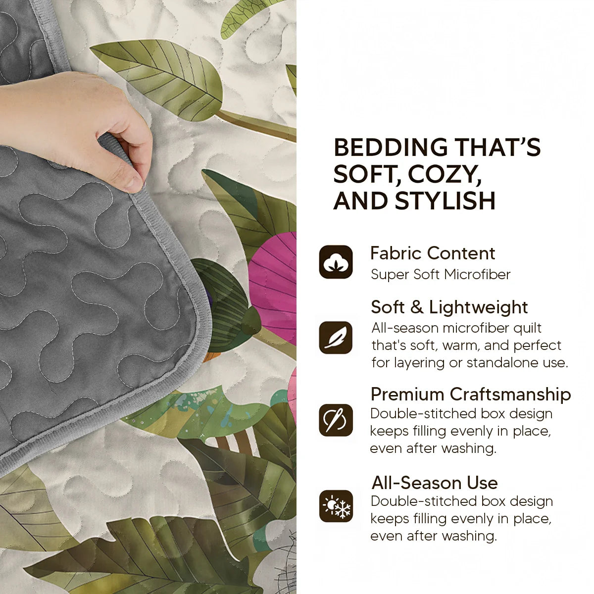 Shineful Quilt 3-Piece Set Forest Cabin