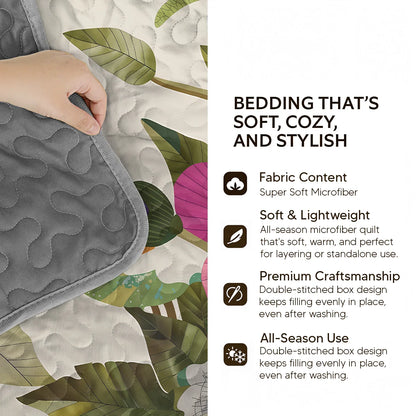 Shineful Quilt 3-Piece Set Forest Cabin