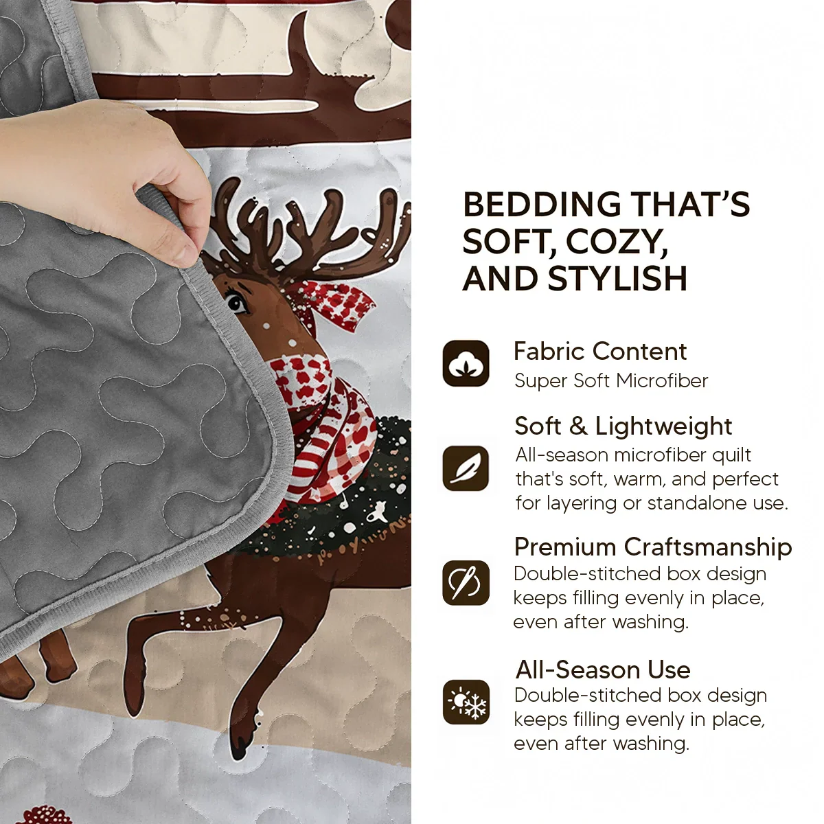 Shineful Quilt 3-Piece Set Winter Wiener Wonderland