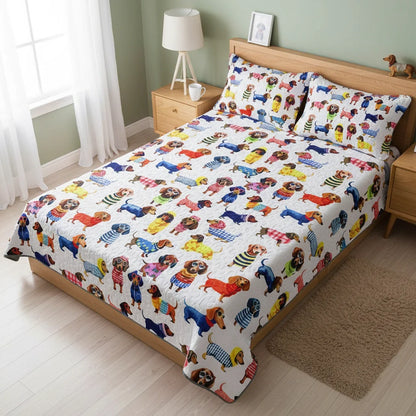 Shineful Quilt 3-Piece Set Dachshund Amazing Stylish