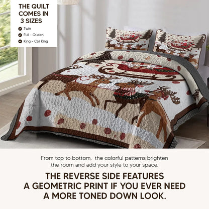 Shineful Quilt 3-Piece Set Winter Wiener Wonderland