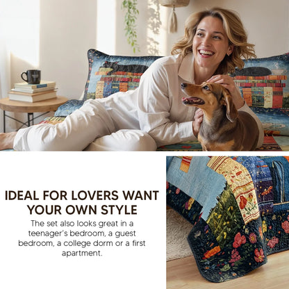 Shineful Quilt 3-Piece Set Library Dreams