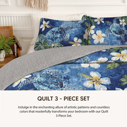 Shineful Quilt 3-Piece Set Coastal Shell
