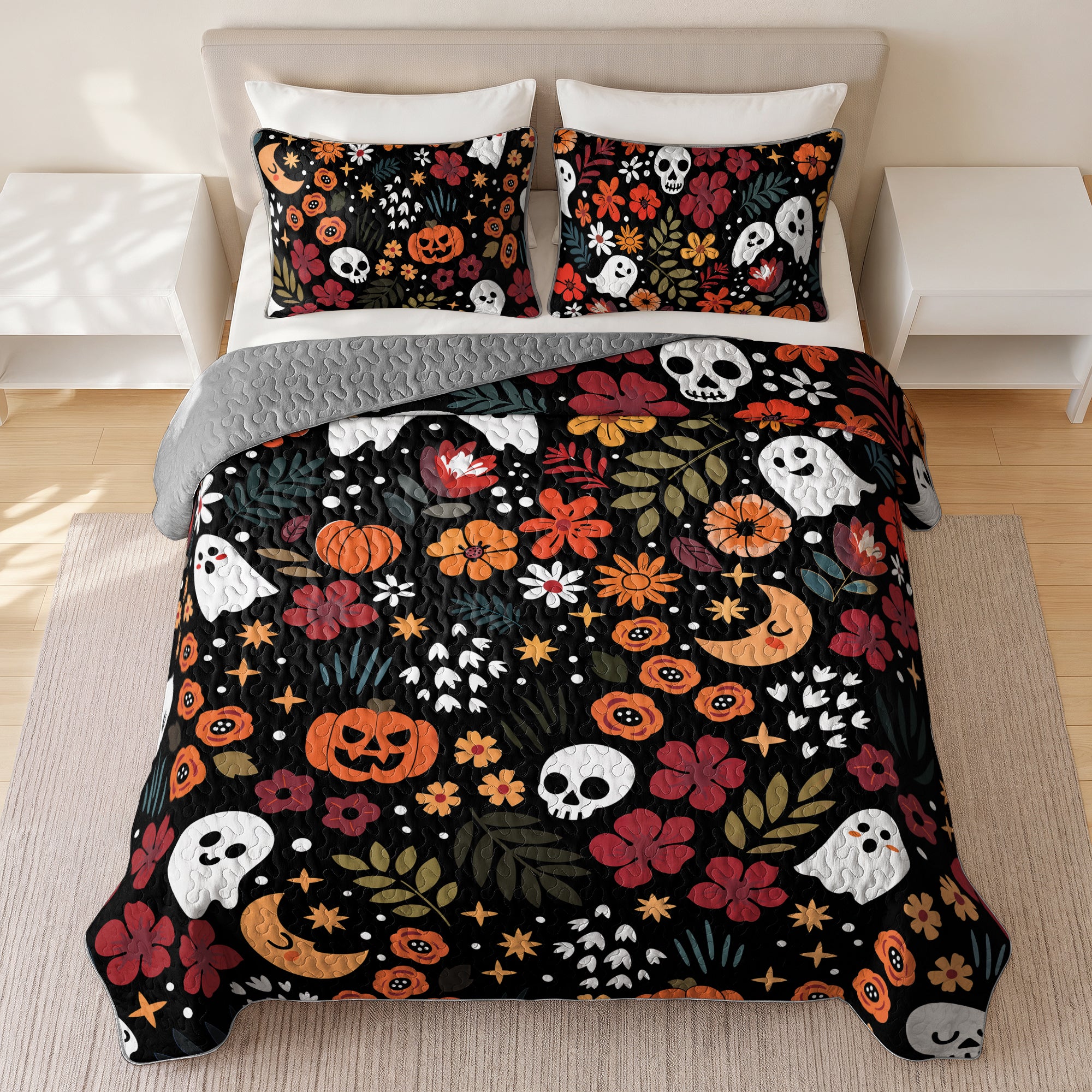 Shineful All Season Quilt 3-Piece Set Spooky Chic