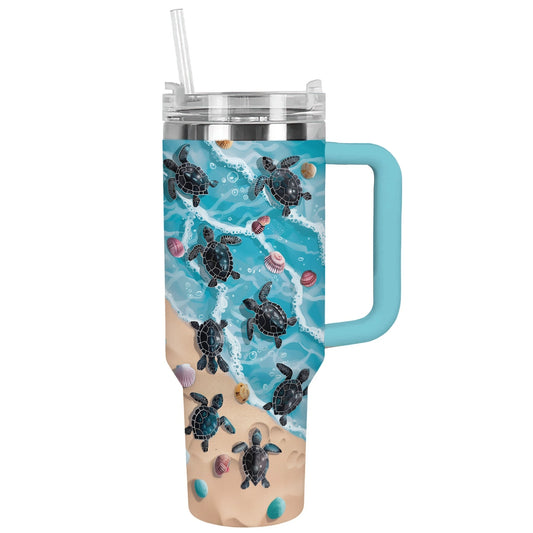 Shineful Tumbler Beach Bound Turtle