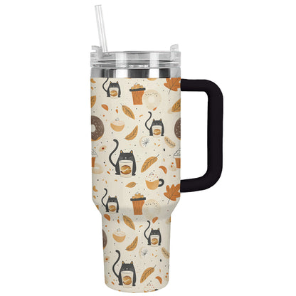 Shineful Tumbler Cozy Cat Coffee