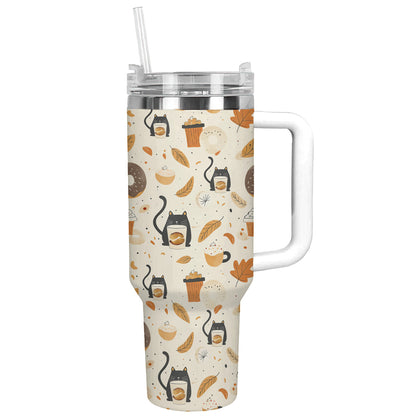 Shineful Tumbler Cozy Cat Coffee
