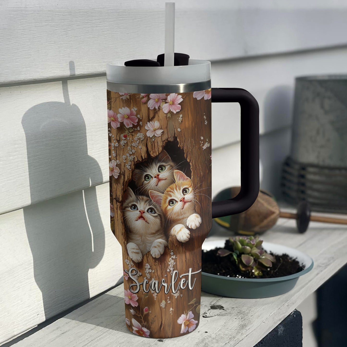 Shineful Tumbler Personalized Lovely Little Cats