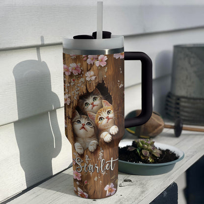 Shineful Tumbler Personalized Lovely Little Cats