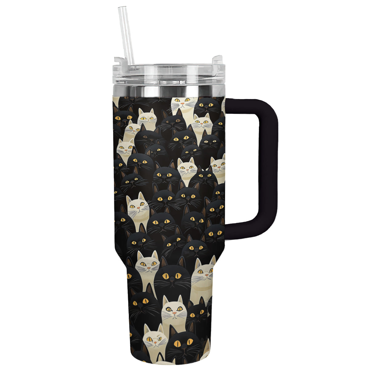 Shineful Tumbler Black And White Cat Sea