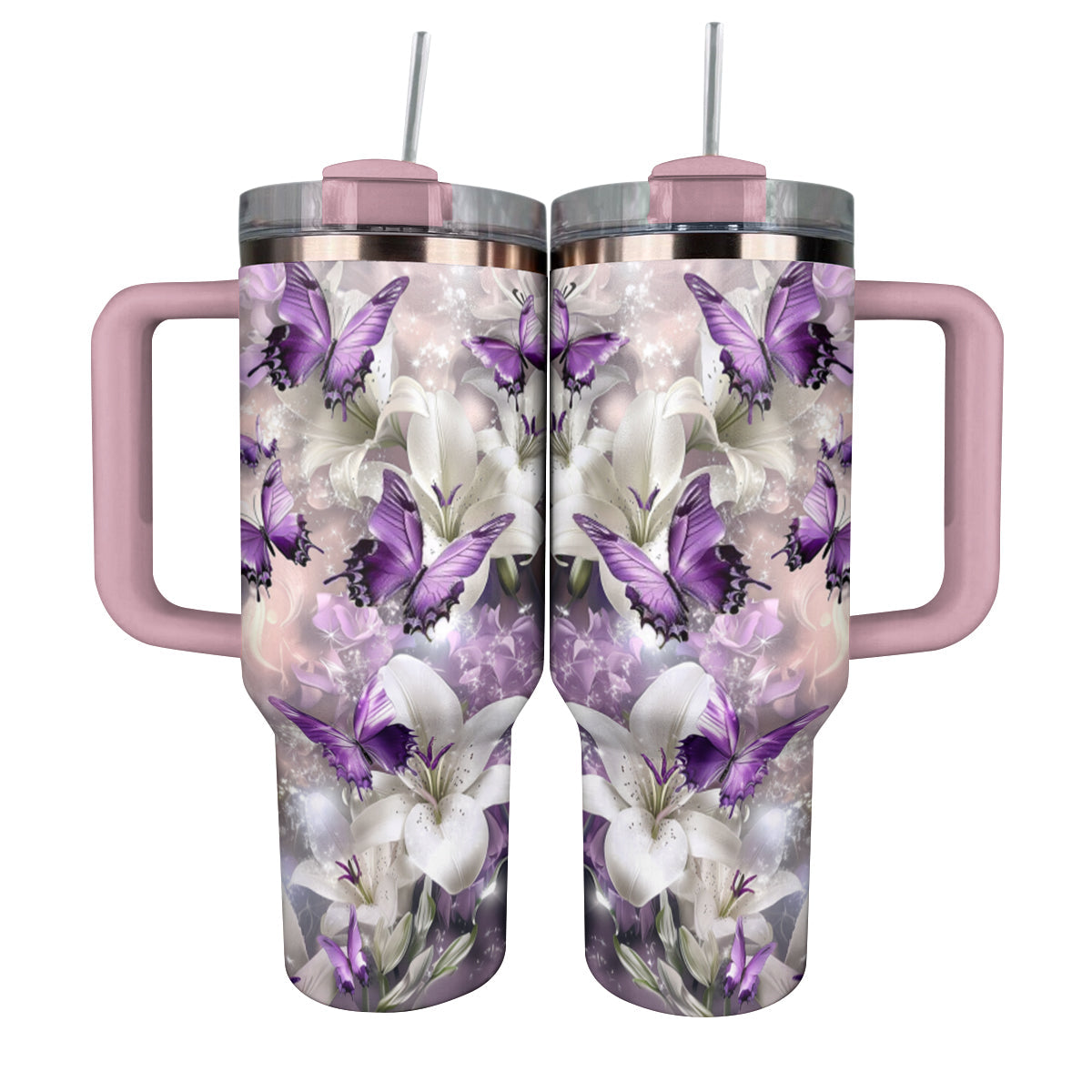 Shineful Tumbler Butterfly And Lily