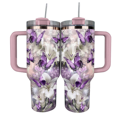 Shineful Tumbler Butterfly And Lily
