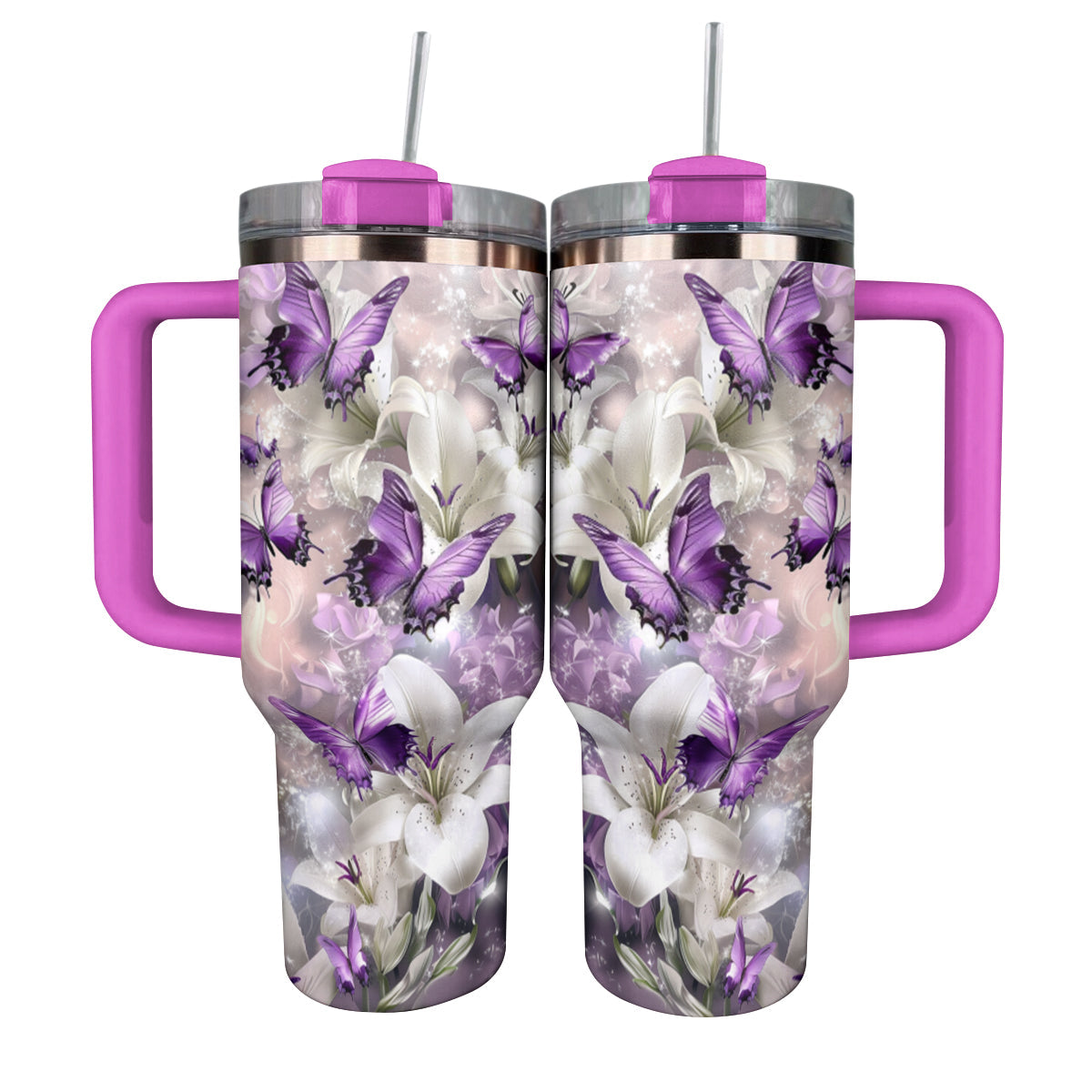 Shineful Tumbler Butterfly And Lily