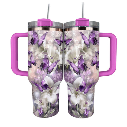 Shineful Tumbler Butterfly And Lily